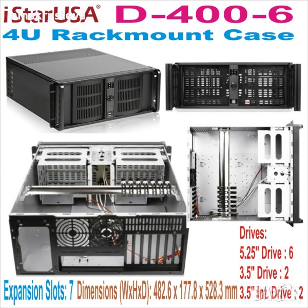 Компютърна кутия 4U Rackmount Case iStarUSA D-400-6, снимка 1