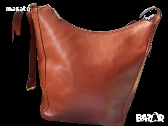 MUSKA - кафява чанта от естествена кожа, снимка 1