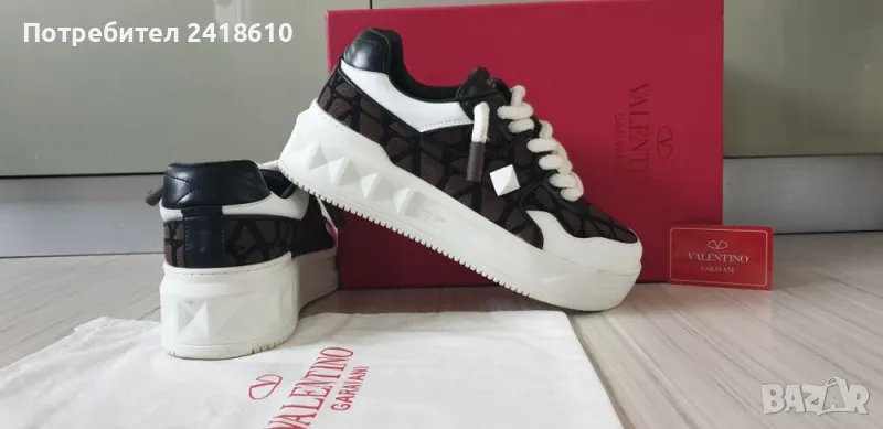 Valentino Garavani Leather Sneakers Italy  Mens Size 42/26. 5 - 27см. ОРИГИНАЛ! Мъжки Кецове от есте, снимка 1