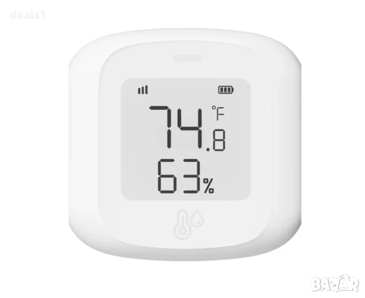 Смарт Zigbee Сензор за температура и влажност Вътрешен хигрометър и термометър с LCD дисплей , снимка 1