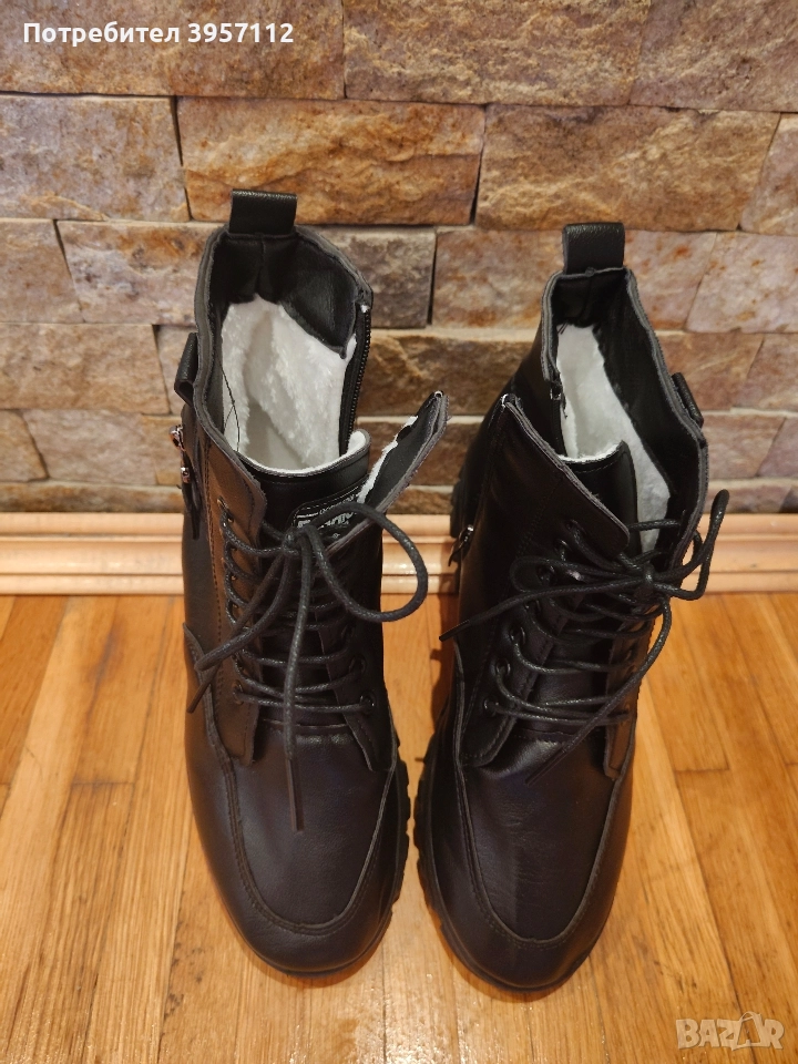 Дамски черни кубинки , снимка 1