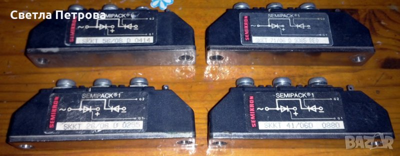 Два мощни тиристора в един корпус, производител-Семикрон, общо 4 броя., снимка 1