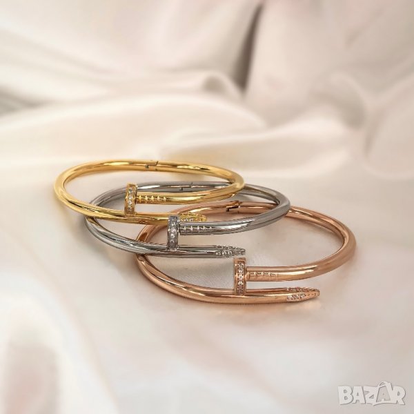 Гривни Just Un Clou / Гривна тип Пирон с камъчета, снимка 1