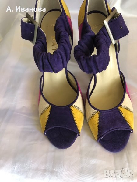 Дамски сандали естествен велур, снимка 1