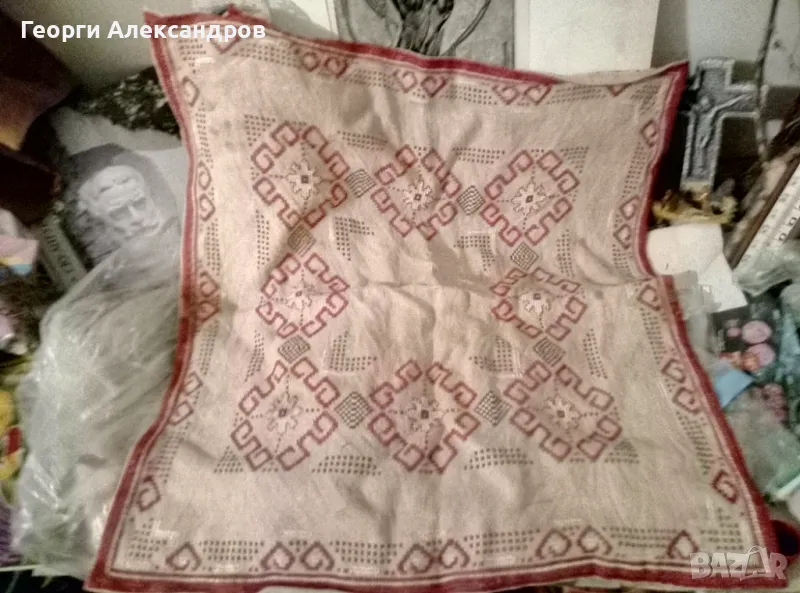 СТАРИННА Ръчно ВЕЗАНА КЪРПА Етнографска ШЕВИЦА УНИКАТ, снимка 1