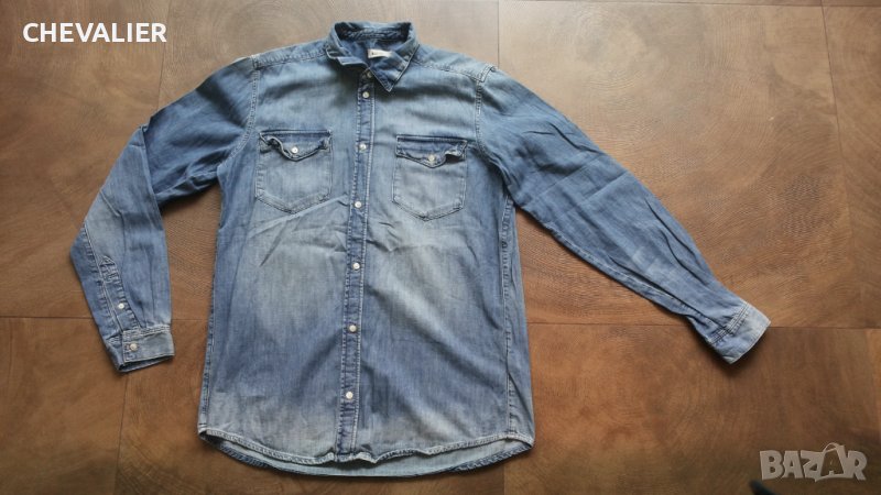 H & M BOYFREND Shirt Размер M мъжка дънкова риза 20-56, снимка 1