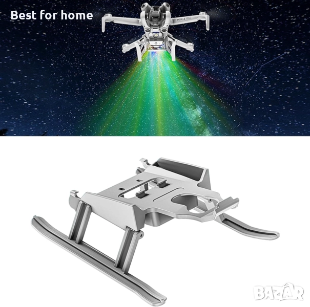 Сгъваем колесник ZLYLVRC с LED светкавица за DJI Mini 4 Pro Drone, снимка 1