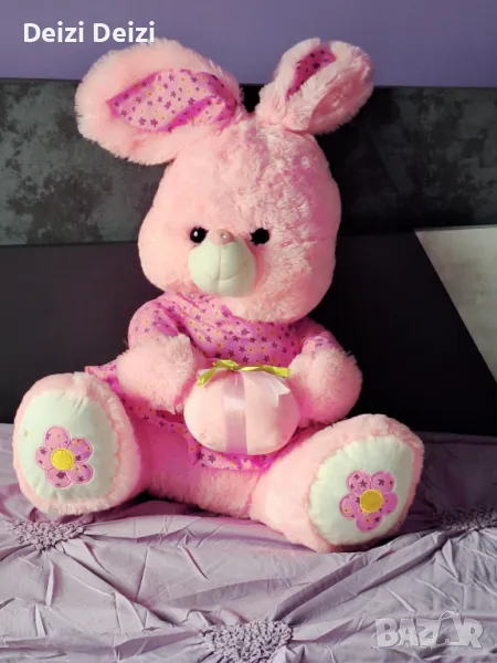 60 сантиметрово плюшени зайче, снимка 1
