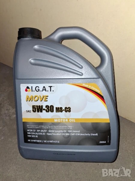 Моторно масло IGAT 5W-30 5л., снимка 1
