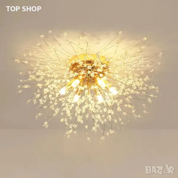 Модерен кристален полилей FORCOSO 6*G9 LED светлини, кристал K9, без крушки, снимка 1