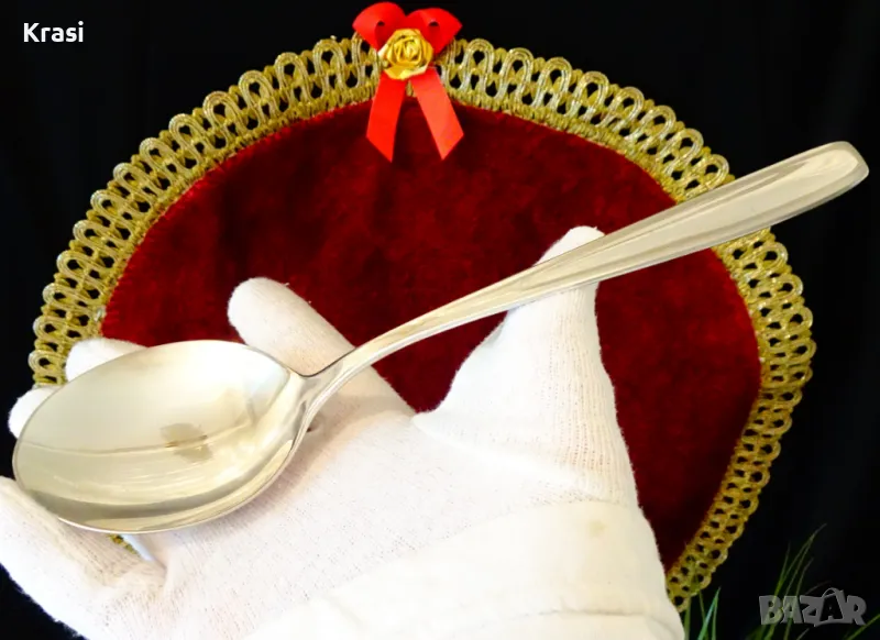 Посребрена лъжица за сервиране Gero Zilmeta 90. , снимка 1