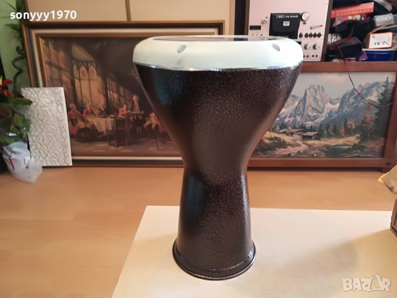 ГОЛЯМА ТАРАМБУКА КАФЯВ МЕТАЛИК 43СМ 2403231424, снимка 1