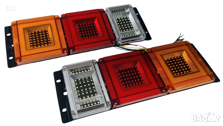 К-т 2бр. LED стопове за тир, камион 24V - 41x13.5см, снимка 1