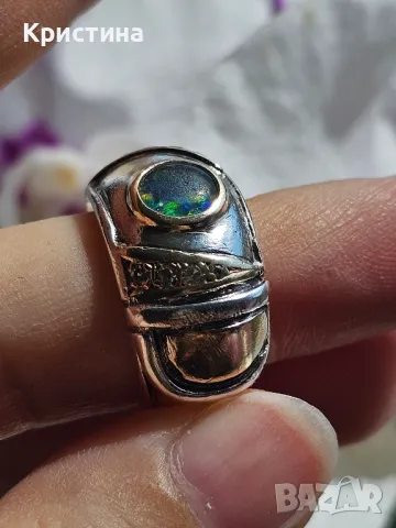 Пръстен с Диаманти от злато и сребро , снимка 4 - Пръстени - 49811481