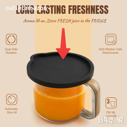 Електрическа сокоизстисквачка за цитруси и портокали Bestron , снимка 4 - Сокоизстисквачки и цитрус преси - 53278737