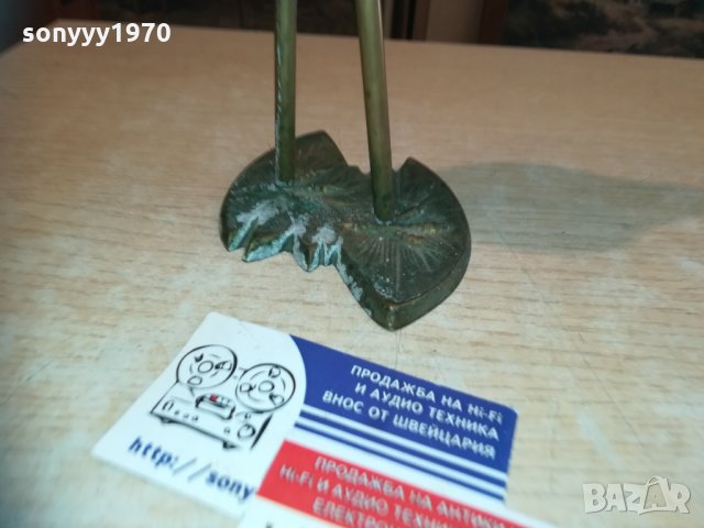 голямо фламинго-мед/месинг/бронз-33х20х16см, снимка 17 - Колекции - 30243701