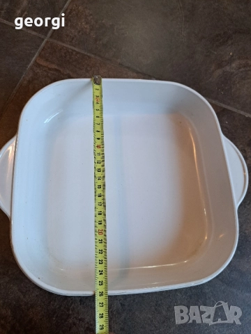 френско квадратно керамично плато със стъклен похлупак 29/6, снимка 6 - Чинии - 52809755