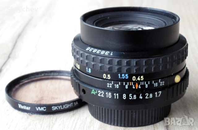 SMC Pentax 50mm f1.7 резба М42, снимка 2 - Обективи и филтри - 54105521