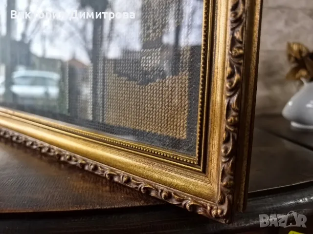 Гоблен "Млекарката", по картина на Вармеер, снимка 7 - Гоблени - 49121024