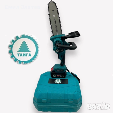  Акумулаторна резачка Тайга 36V с автоматично омасляване, снимка 2 - Моторни триони/резачки - 52617582