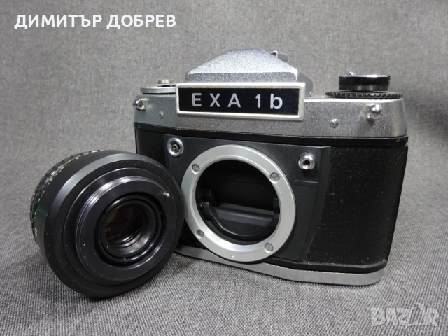 СТАР РЕТРО СОЦ ГДР DDR РЕТРО SLR ФОТОАПАРАТ EXA 1B + ОБЕКТИВ DOMIPLAN 2.8/50 M42, снимка 6 - Фотоапарати - 53946438