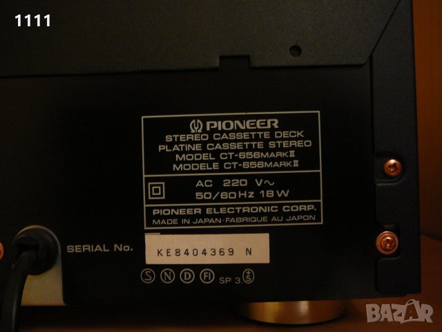 PIONEER CT-656 MARKII, снимка 6 - Ресийвъри, усилватели, смесителни пултове - 35314204