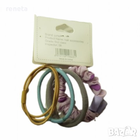 Ластик Ahelos, За коса, Комплект 4 броя, Многоцветно, снимка 1