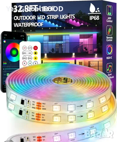 10 м RGB+IC LED лента IP68 за външна употреба, 24 V