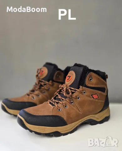 Зимни мъжки обувки с топъл настар CH-90068 KNAKI, снимка 3 - Маратонки - 48474182