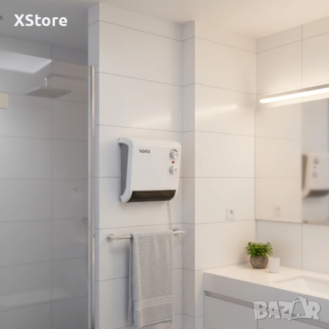 Отоплителна печка за баня Voltz OV51970J – 2000W, вентилатор, водоустойчива, снимка 5 - Отоплителни печки - 51852846