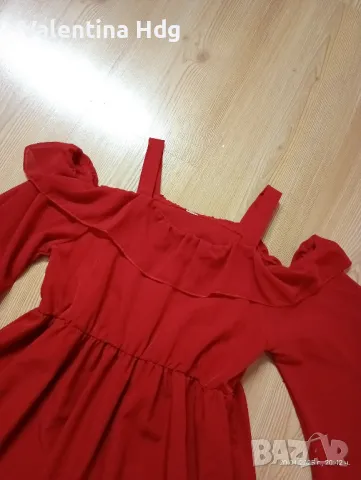 Червена рокля за момиче , снимка 3 - Детски рокли и поли - 49969997