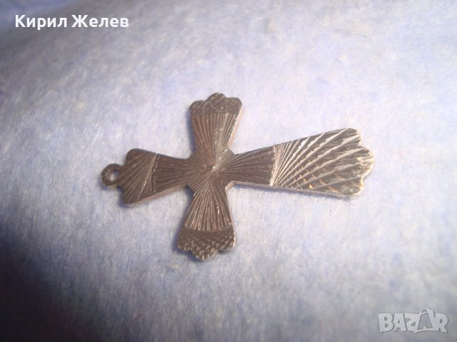 СТАРО РЕЛЕФНО СРЕБЪРНО КРАСИВО КРЪСТЧЕ НАГРЪДНО 27245, снимка 5 - Антикварни и старинни предмети - 36852373