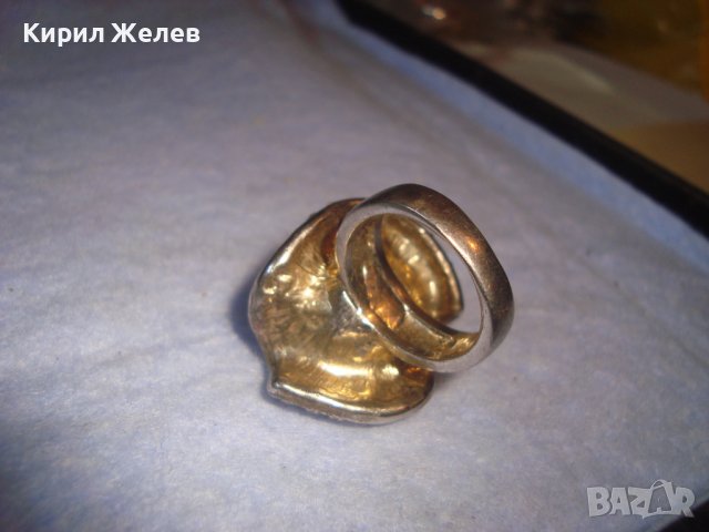 ЕФЕКТЕН ФЛОРАЛЕН ПОСРЕБРЕН ПЕРЛЕН АРТ ПРЪСТЕН с КРИСТАЛЧЕТА 27706, снимка 11 - Пръстени - 37419443