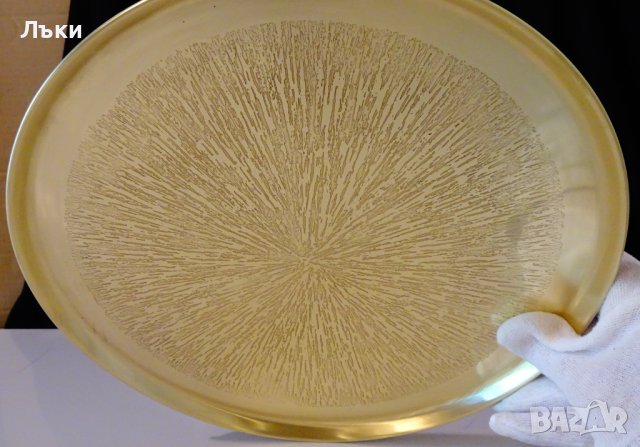 Немски бронзов поднос 26 см.,релеф. , снимка 2 - Антикварни и старинни предмети - 42241088