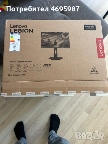 Lenovo Legion 24” Геймърски монитор – 240Hz – Гаранция до 11.2027, снимка 2 - Монитори - 52938536