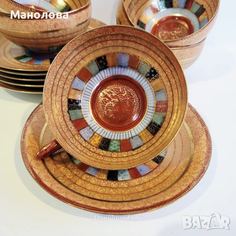 Японски порцеланов сервиз Thousand Faces., снимка 4 - Антикварни и старинни предмети - 54162157