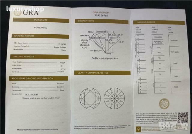 Диаманти, Moissanite Brilliance, със сертификат - 50 лева / карат, снимка 2 - Пръстени - 38385371