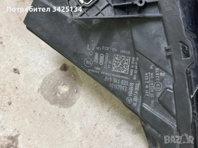 Фар Audi RS3 S3 A3 8Y, снимка 3 - Части - 54177174