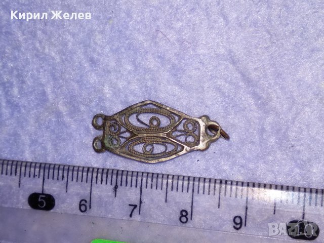 СТАРИНЕН СРЕБЪРЕН ФИЛИГРАНЕН ЕЛЕМЕНТ от СРЕБЪРНА РЕТРО ГРИВНА РЪЧНА МАЙСТОРСКА ИЗРАБОТКА 19век 27317, снимка 3 - Антикварни и старинни предмети - 39230655