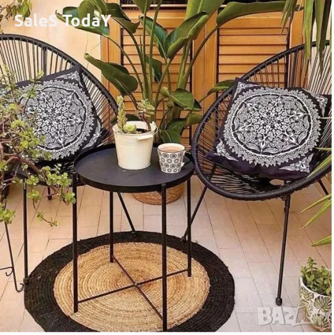 Маса за балкон, 52см, метална, кръгла, снимка 2 - Маси - 31160793