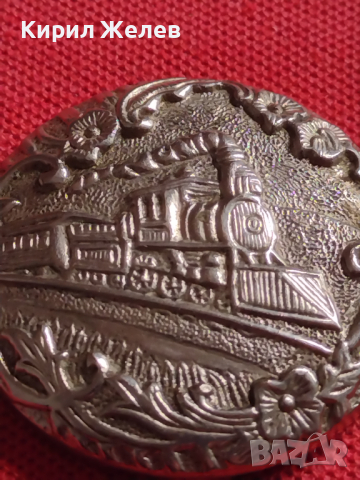 Заден капак за джобен часовник ЛОКОМОТИВ рядък за КОЛЕКЦИЯ ЧАСТИ 43725, снимка 2 - Антикварни и старинни предмети - 44775239