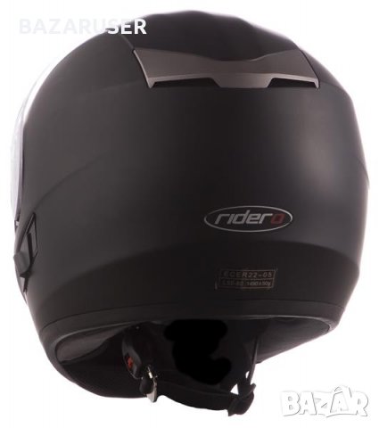 Каска за мотоциклет RIDERO интегрален черен размер XS,S,M,XL/Гаранция 12 месеца/, снимка 4 - Аксесоари и консумативи - 29764409
