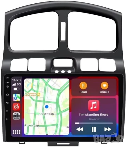 Мултимедия, Двоен дин, за Hyundai Santa fe, Санта Фе, Андроид, Santafe 1, навигация, плеър с Android