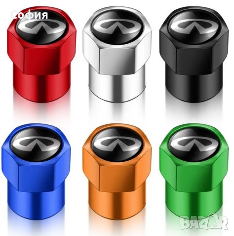 Нови метални капачки за винтили за ИНФИНИТИ INFINITI и други автомобили НАЛИЧНО, снимка 2 - Аксесоари и консумативи - 44243424