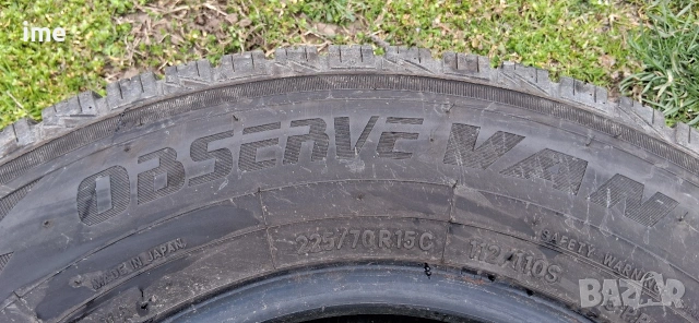 2бр. зимни бусови гуми 225/70R15C 8PR Toyo Observe 112/110S . DOT 3422. 4.5мм. дълбочина...., снимка 4 - Гуми и джанти - 53904303