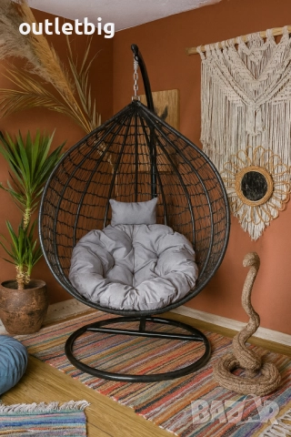 Градинска висяща люлка тип гнездо,яйце–Промоция!