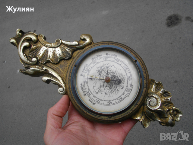 СТАР БАРОМЕТЪР ШВАРЦВАЛД ДЪРВОРЕЗБА , снимка 1