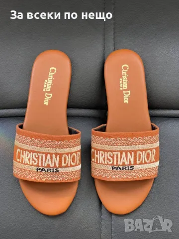 Christian Dior Дамски Кафеви Чехли Кристиян Диор Код E229, снимка 2 - Чехли - 50411991