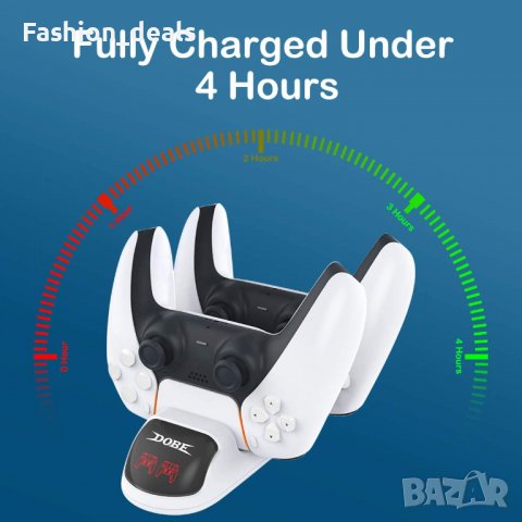 Нова зарядна станция за контролер PlayStation 5/Xbox X|S Nintendo Switch Pro, снимка 5 - Друга електроника - 36978036