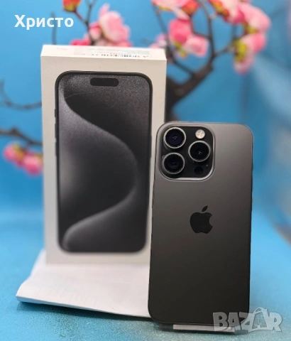 ГАРАНЦИОНЕН!!! Apple iPhone 15 Pro, 256GB, 5G, Black Titanium  , снимка 3 - Apple iPhone - 53914448